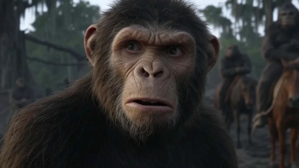 Kingdom of the Planet of the Apes 2: "Owen Teague, Freya Allan, Kevin Durand in post-apocalyptic world"