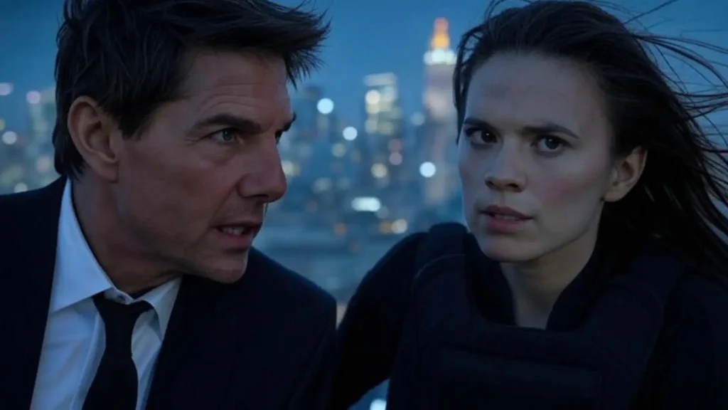 Mission: Impossible 9: "Tom Cruise, Hayley Atwell, Ving Rhames in action sequence"